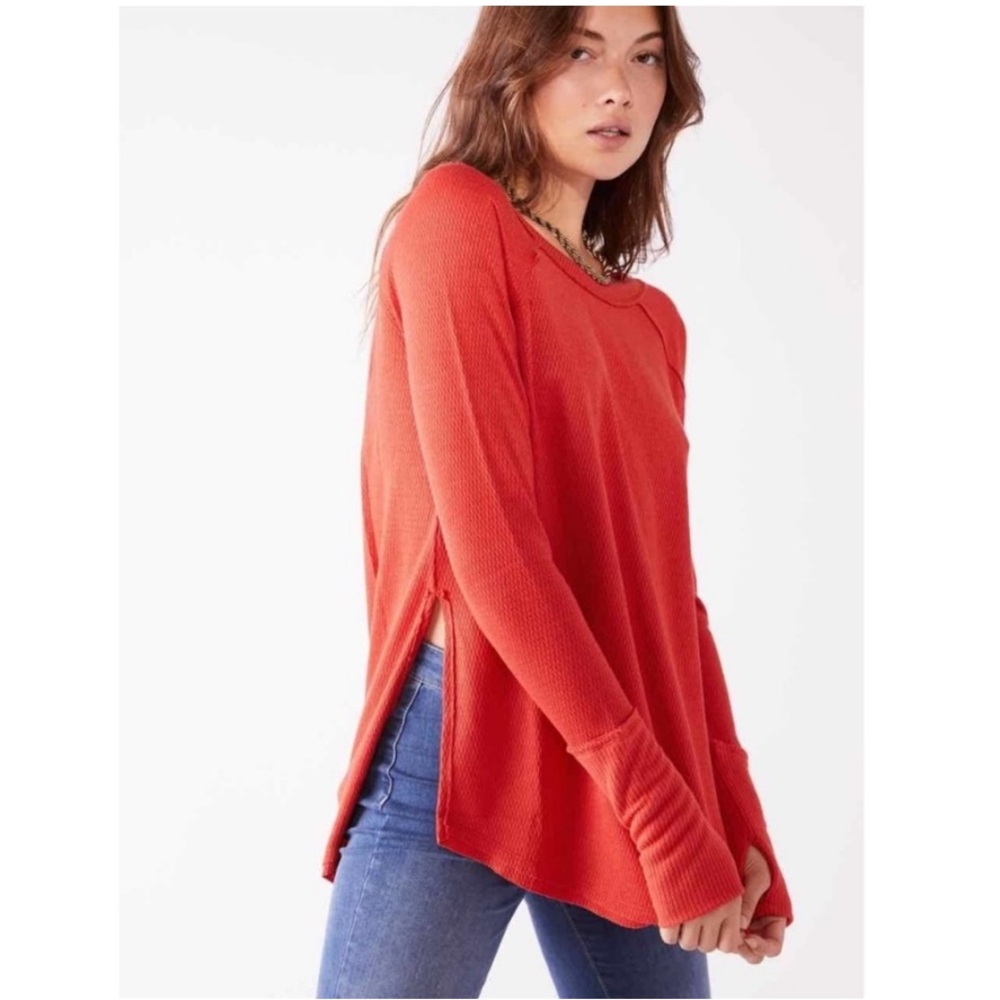 Free People Snowy Thermal Top Sz Small